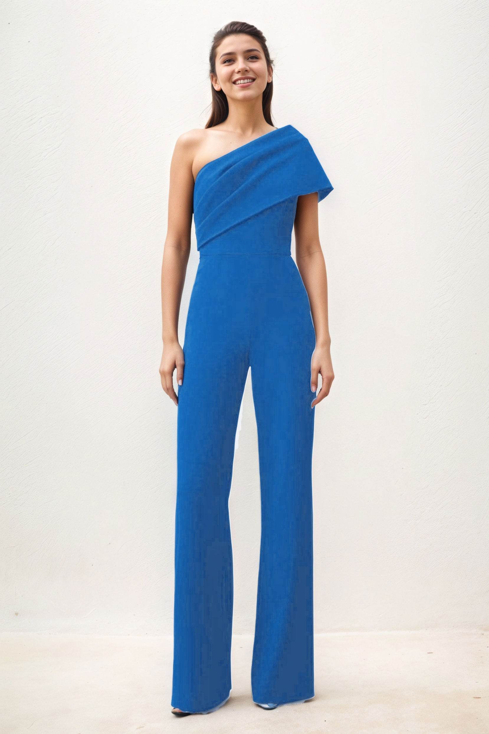 Jumpsuit Maxi Elastic Cloth Wedding Guest Dress CG0277 - COCOMELODY